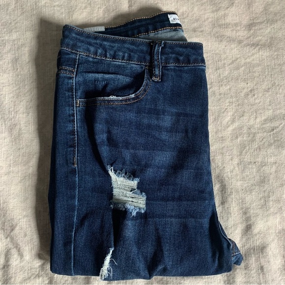 Women’s Almost Famous Ripped Skinny Jeans Ankle - Picture 13 of 13